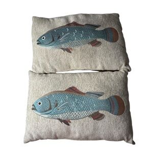 Better Homes & Gardens Oblong Fish Decorative Pillow, Multi-Color Set of 2
